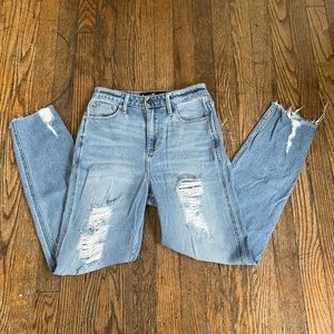 ultra high-rise mom jeans